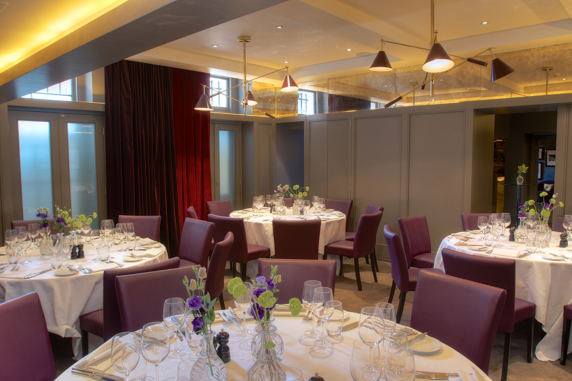 Smaller tables for private dining